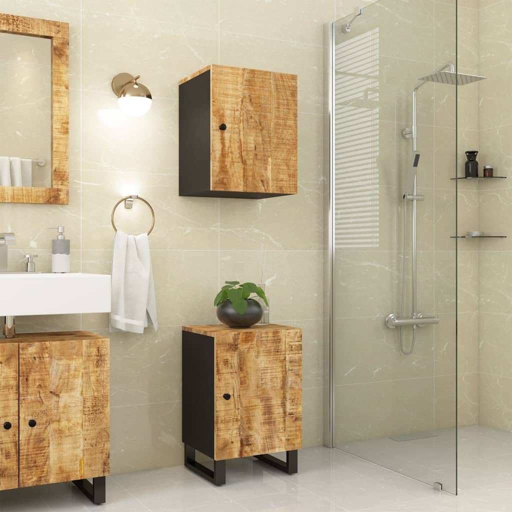 Mobile da Bagno 38x33x58 cm in Legno Massello di Mango - homemem39