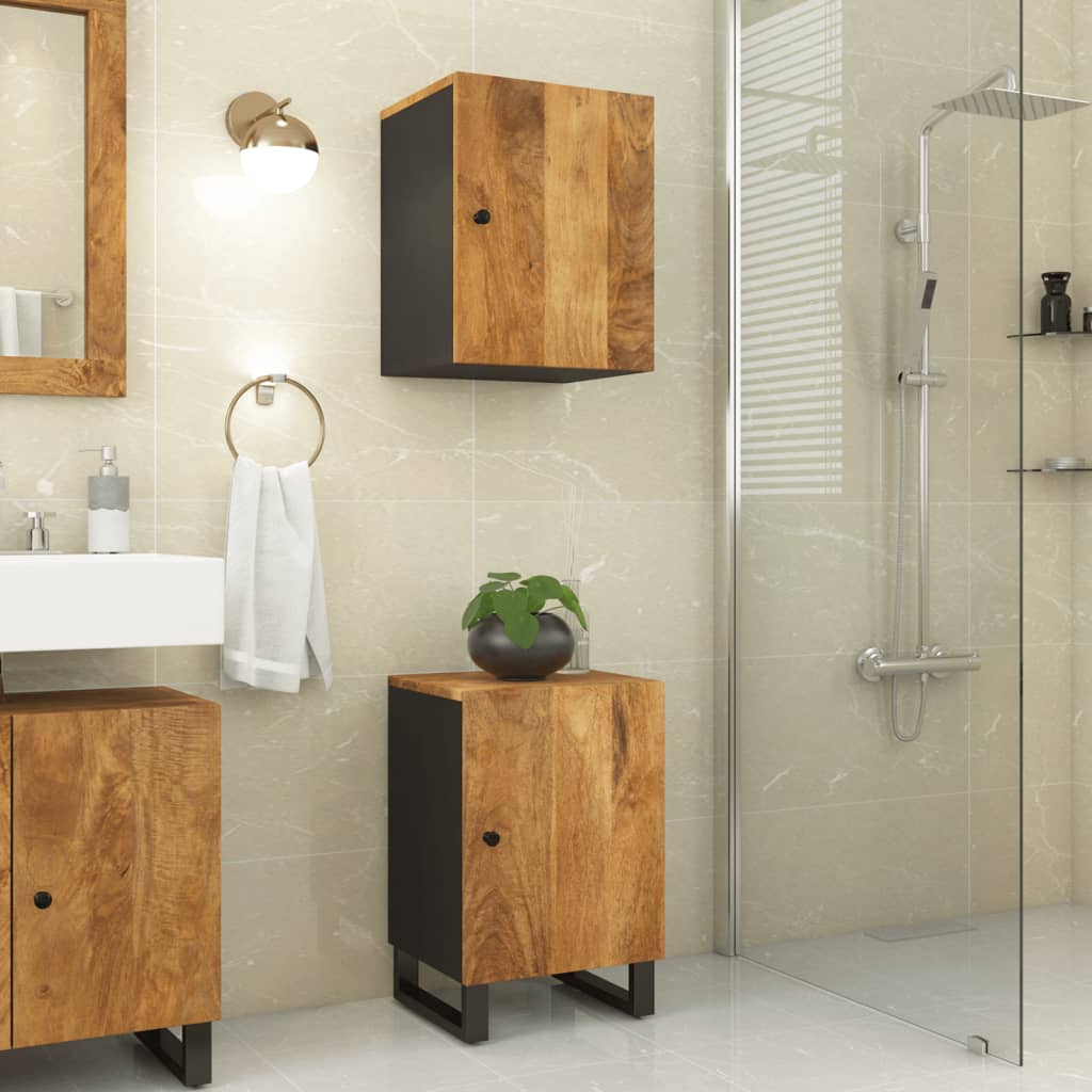 Mobile da Bagno 38x33x58 cm in Legno Massello di Mango - homemem39