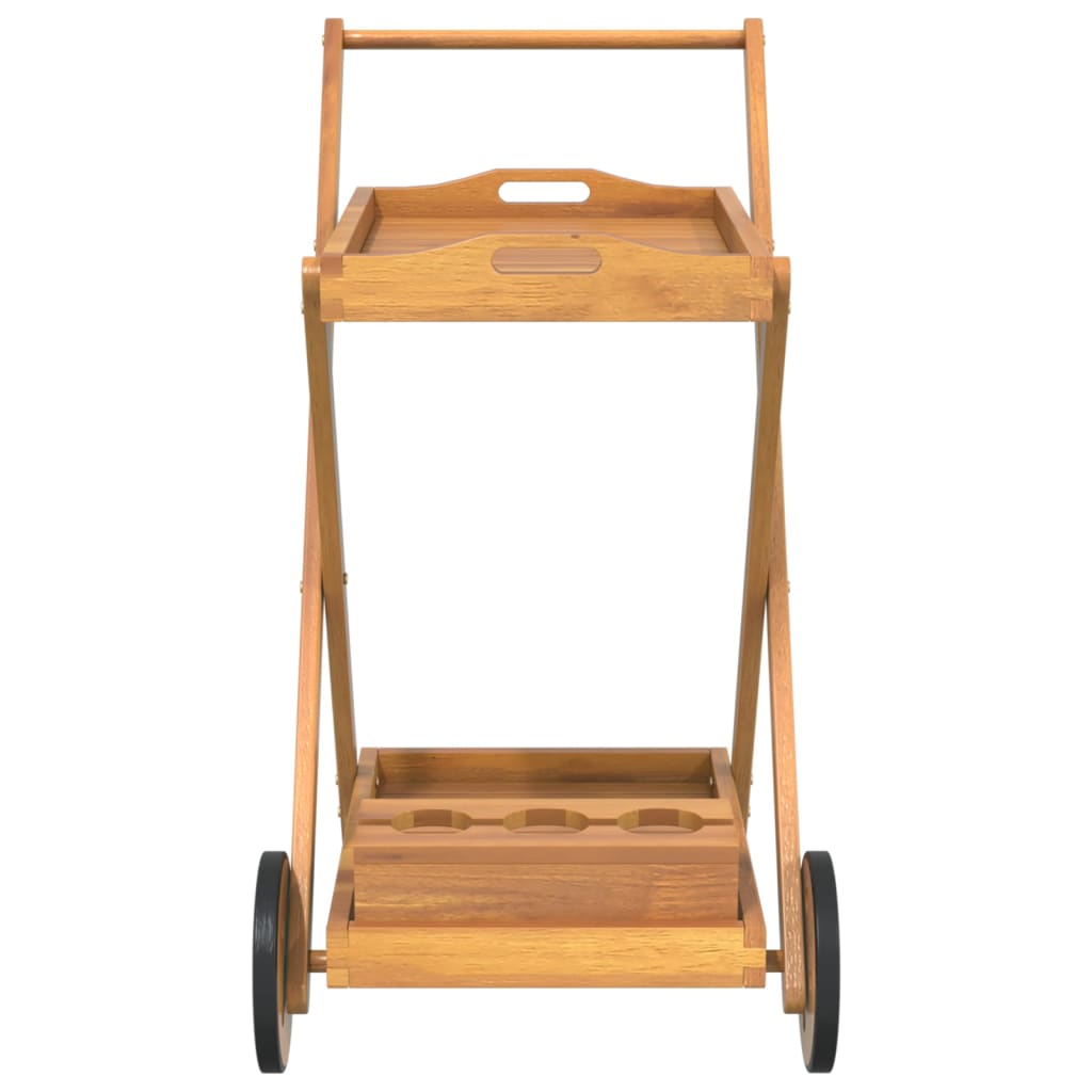 Carrello da Tè 54x87x90 cm in Legno Massello di Acacia - homemem39