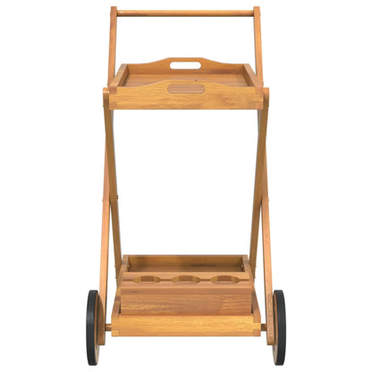 Carrello da Tè 54x87x90 cm in Legno Massello di Acacia - homemem39