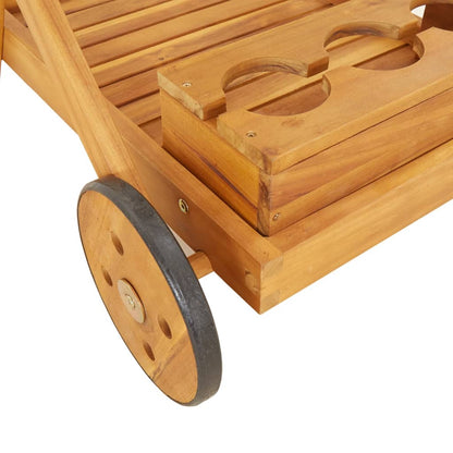 Carrello da Tè 54x87x90 cm in Legno Massello di Acacia - homemem39