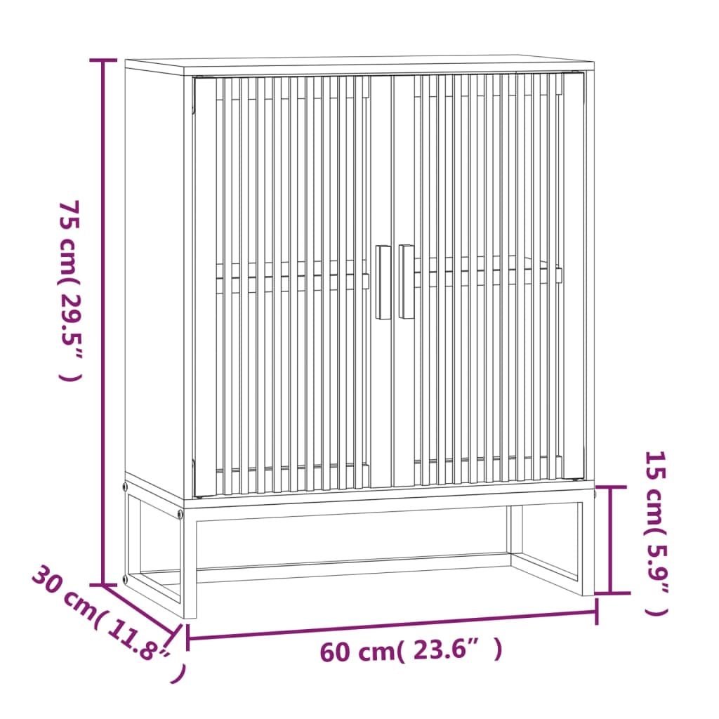 Credenza Bianca 60x30x75 cm in Legno Multistrato - homemem39