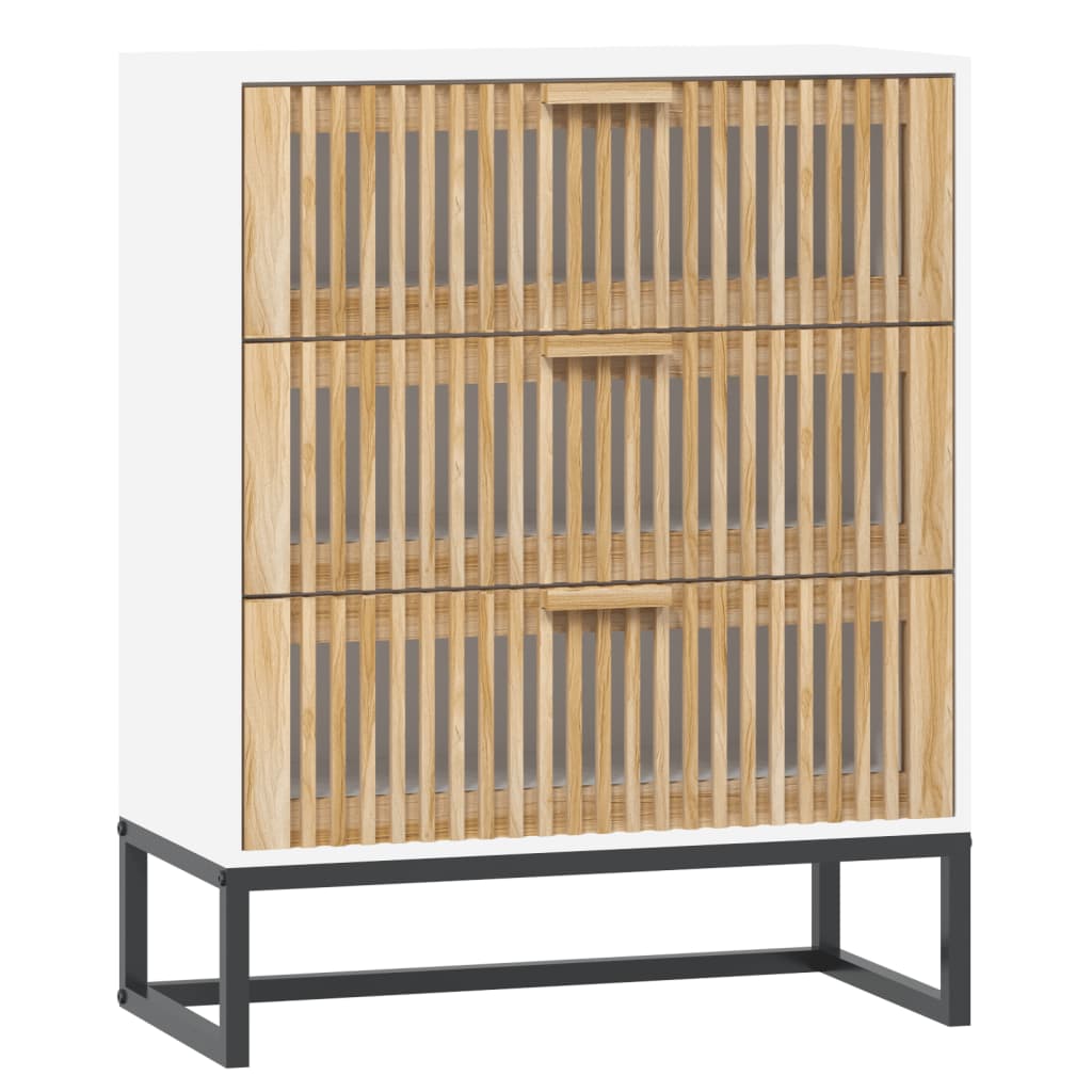 Credenza Bianca 60x30x75 cm in Legno Multistrato - homemem39