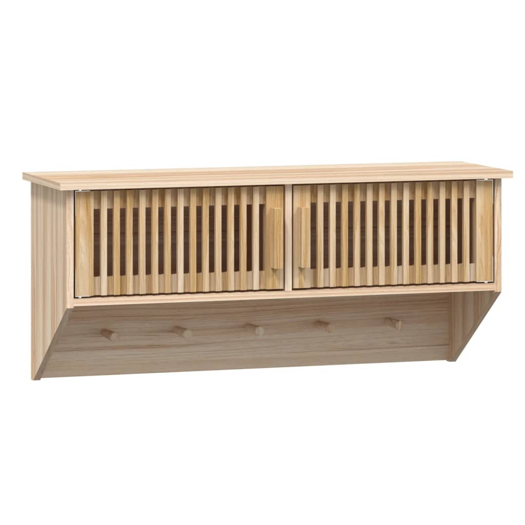 Armadietto da Parete con Ganci 80x24x35,5cm Legno Multistrato - homemem39