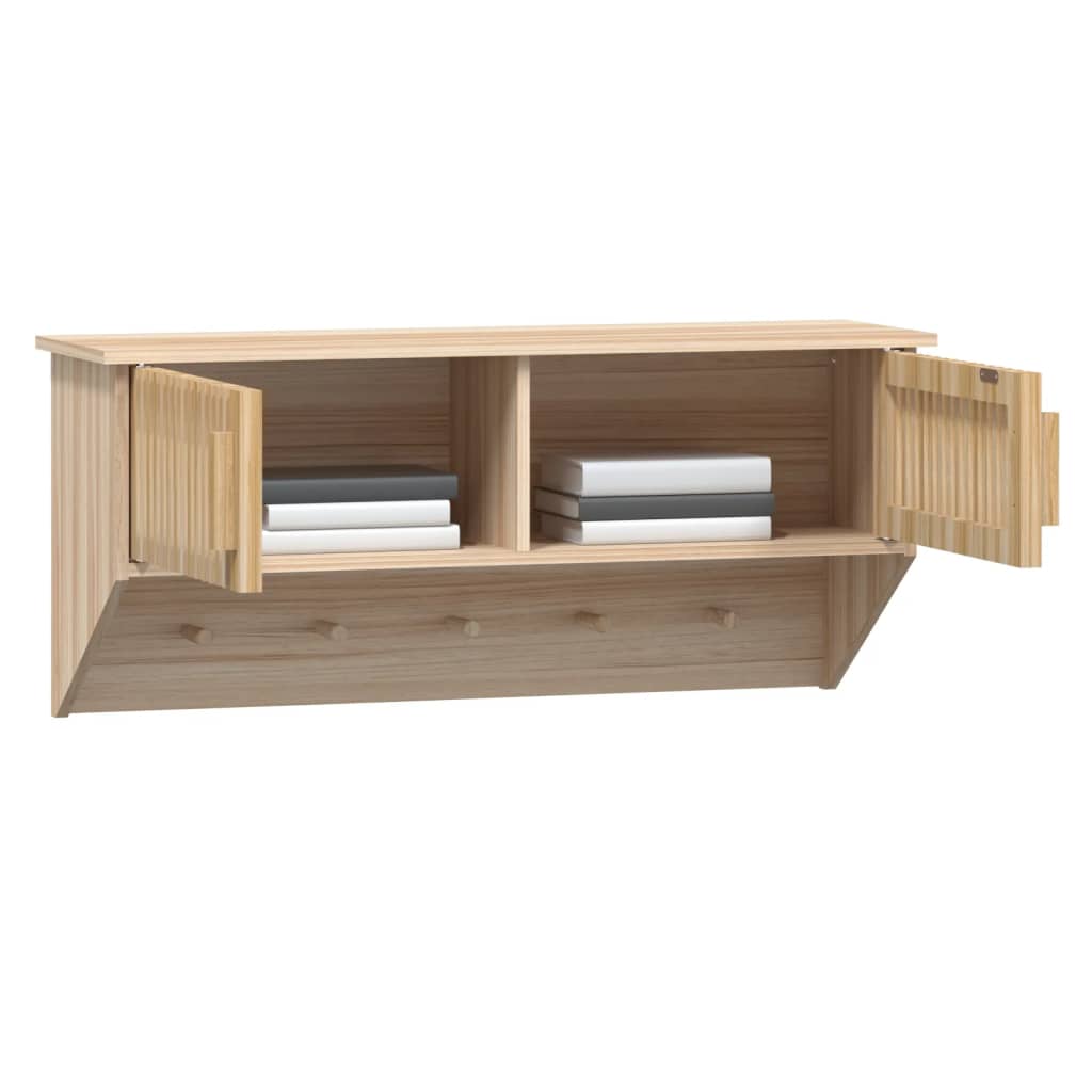 Armadietto da Parete con Ganci 80x24x35,5cm Legno Multistrato - homemem39