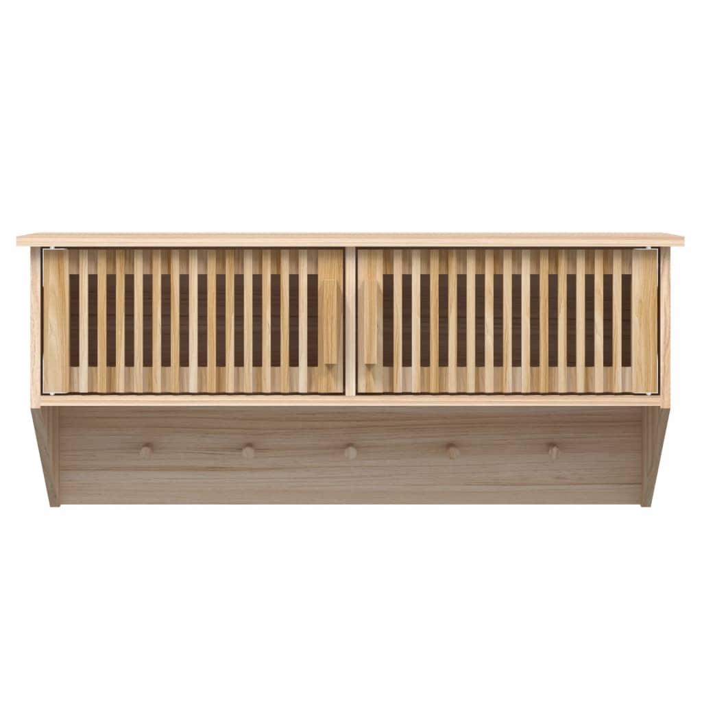 Armadietto da Parete con Ganci 80x24x35,5cm Legno Multistrato - homemem39