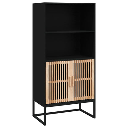 Credenza Nera 60x35x125 cm in Legno Multistrato - homemem39