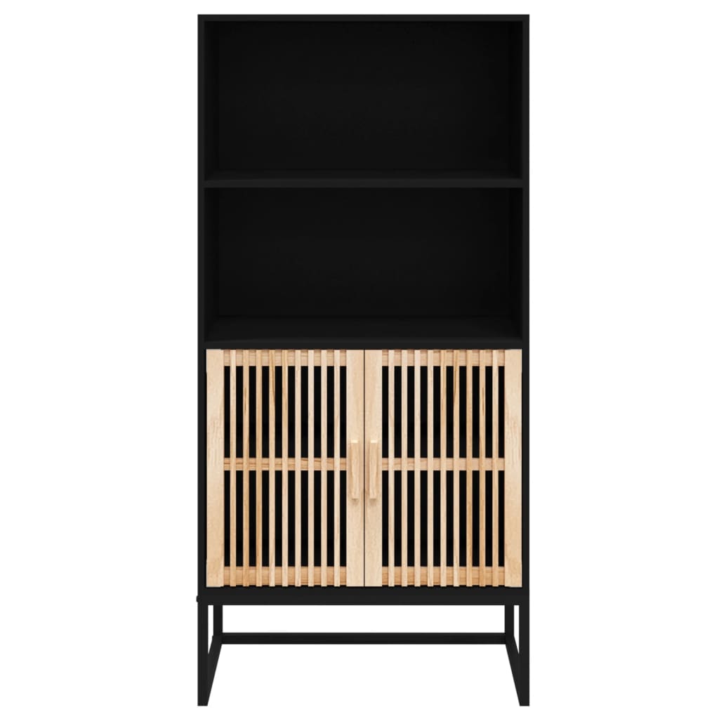 Credenza Nera 60x35x125 cm in Legno Multistrato - homemem39