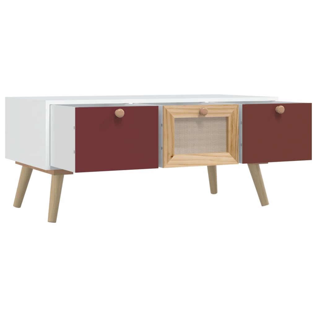 Tavolino da Salotto con Cassetti 80x40x35,5cm Legno Multistrato - homemem39