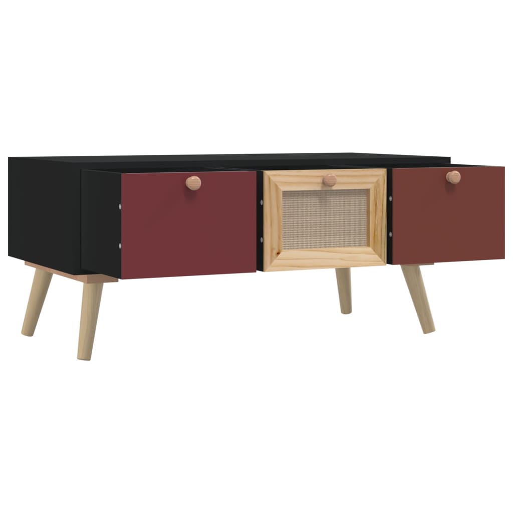 Tavolino da Salotto con Cassetti 80x40x35,5cm Legno Multistrato - homemem39