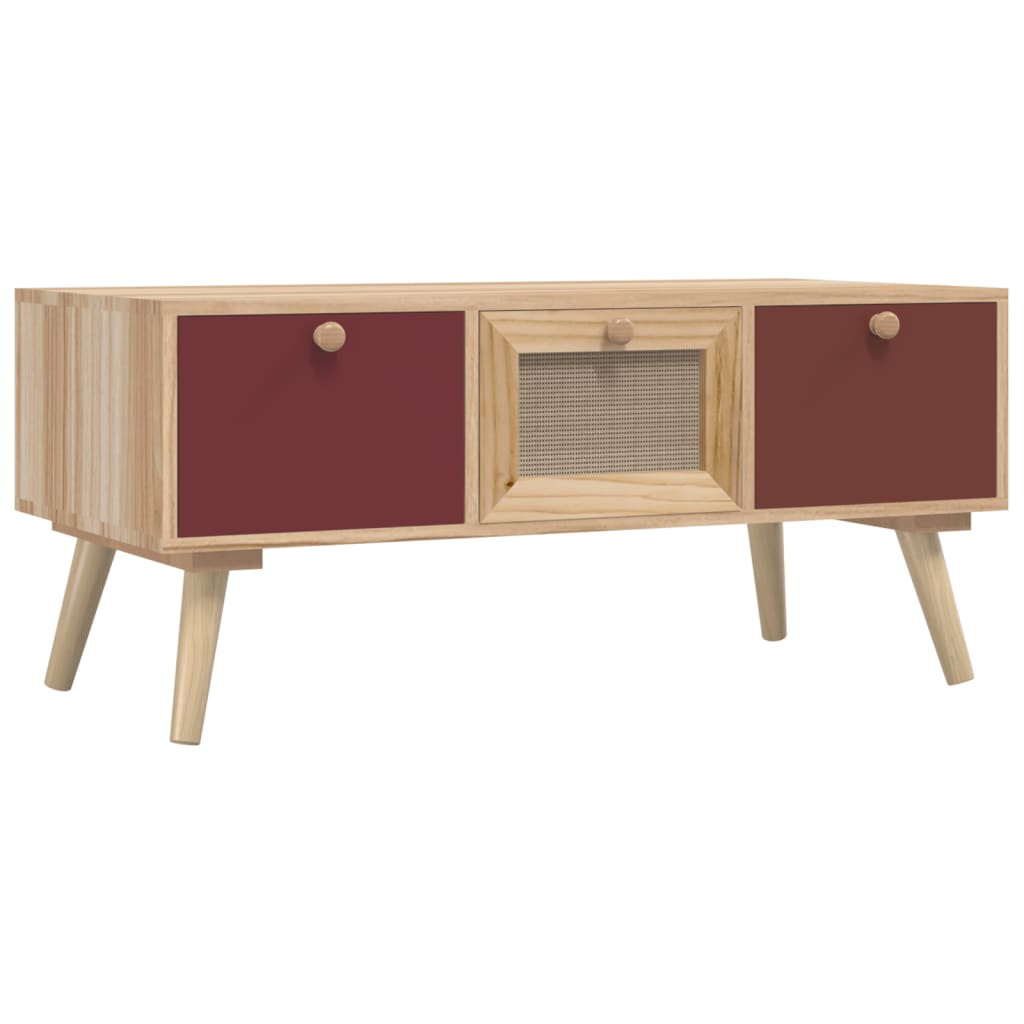 Tavolino da Salotto con Cassetti 80x40x35,5cm Legno Multistrato - homemem39