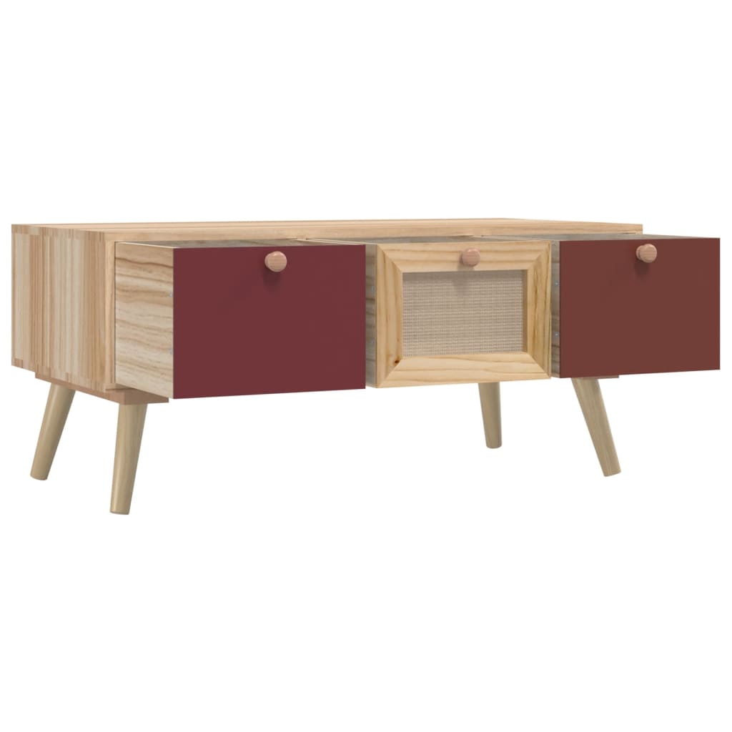 Tavolino da Salotto con Cassetti 80x40x35,5cm Legno Multistrato - homemem39