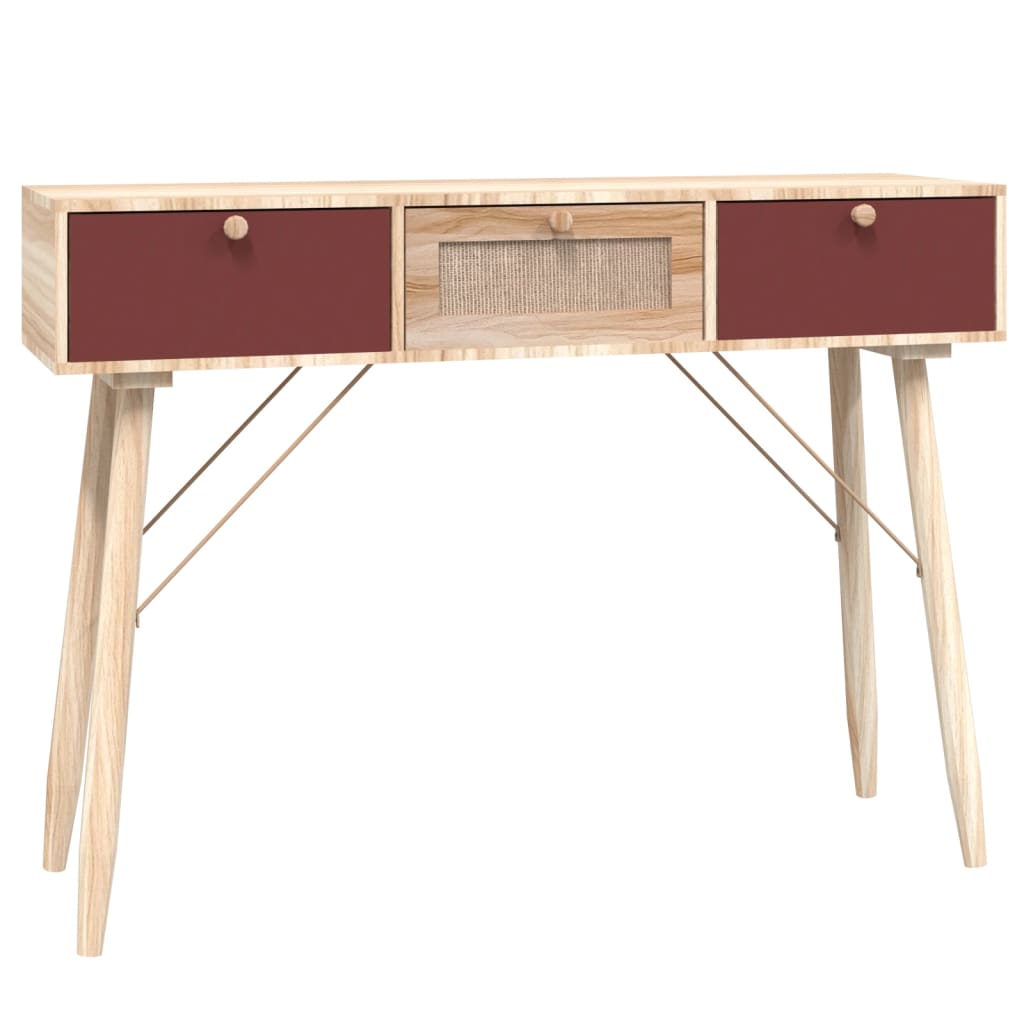 Tavolino Consolle con Cassetti 105x30x75 cm Legno Multistrato - homemem39