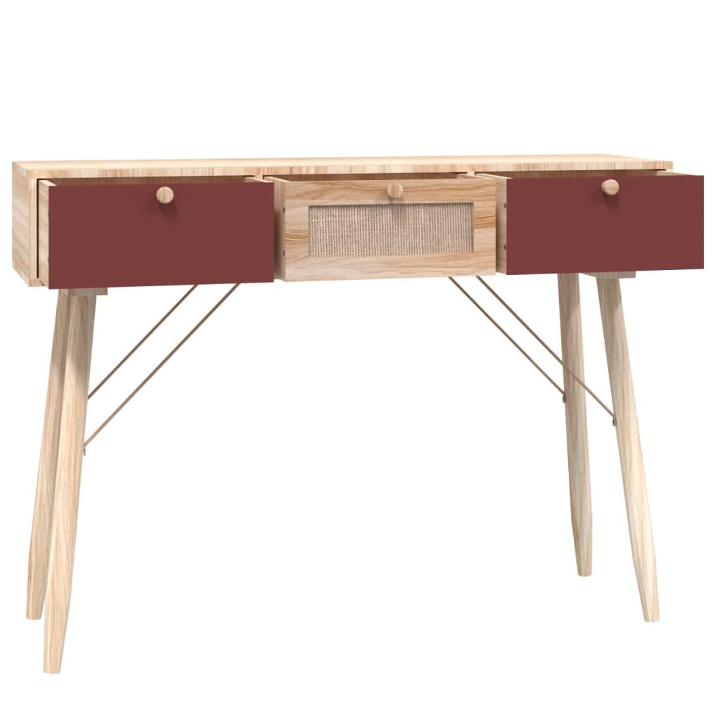 Tavolino Consolle con Cassetti 105x30x75 cm Legno Multistrato - homemem39