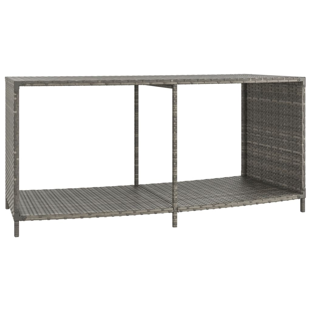 Scaffali Portaoggetti 2 pz in Polyrattan Grigio - homemem39