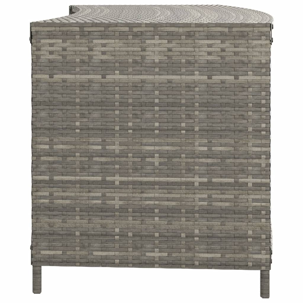 Scaffali Portaoggetti 2 pz in Polyrattan Grigio - homemem39