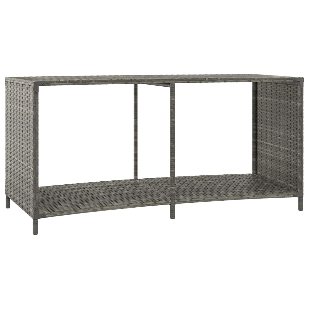 Scaffali Portaoggetti 2 pz in Polyrattan Grigio - homemem39