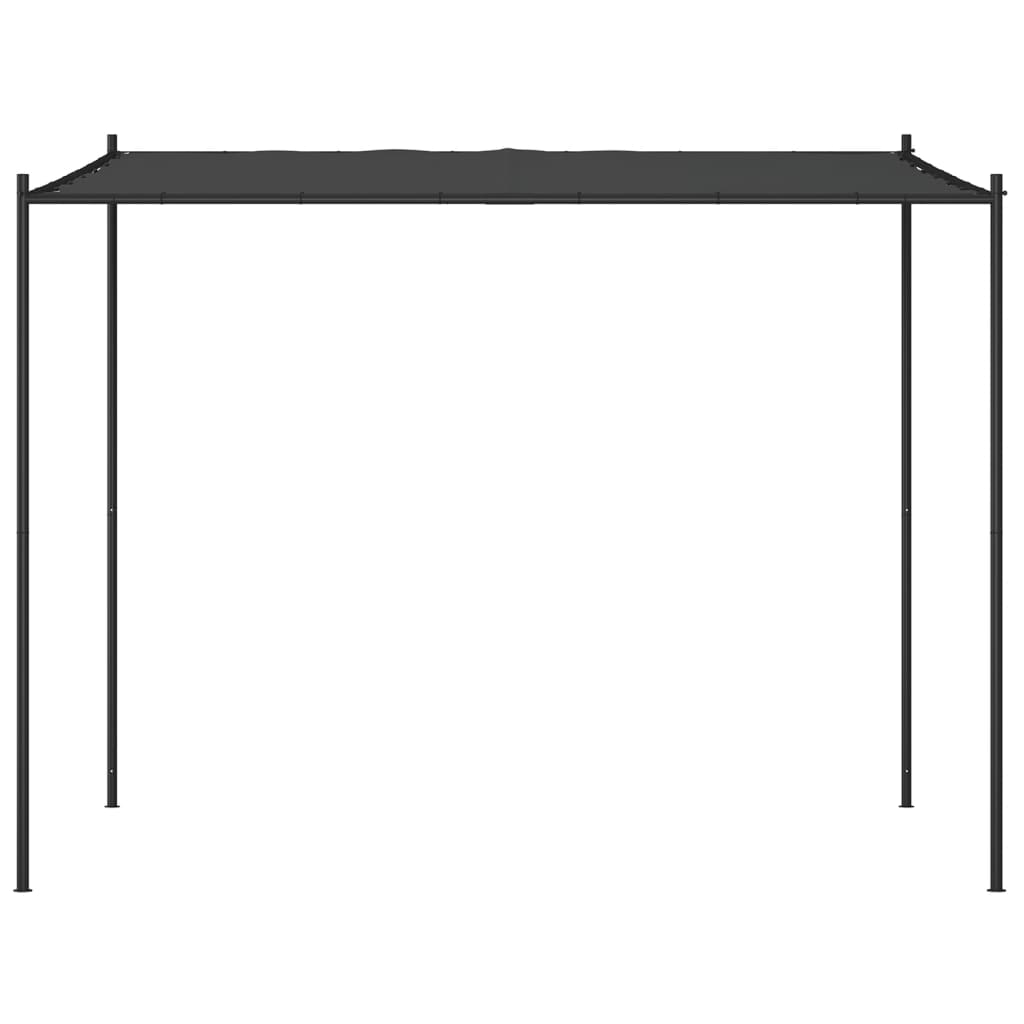 Gazebo Antracite 3x3 m 180 g/m² Tessuto e Acciaio - homemem39