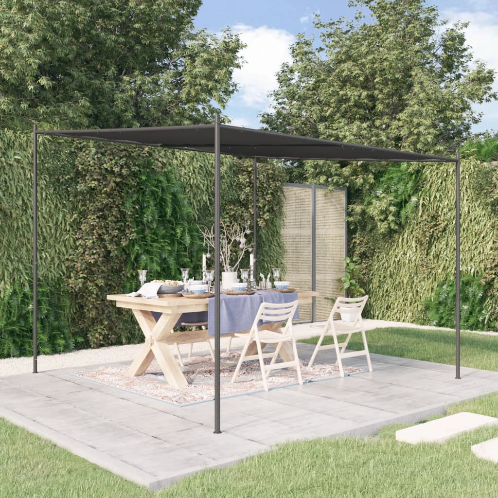 Gazebo Antracite 3x3 m 180 g/m² Tessuto e Acciaio - homemem39