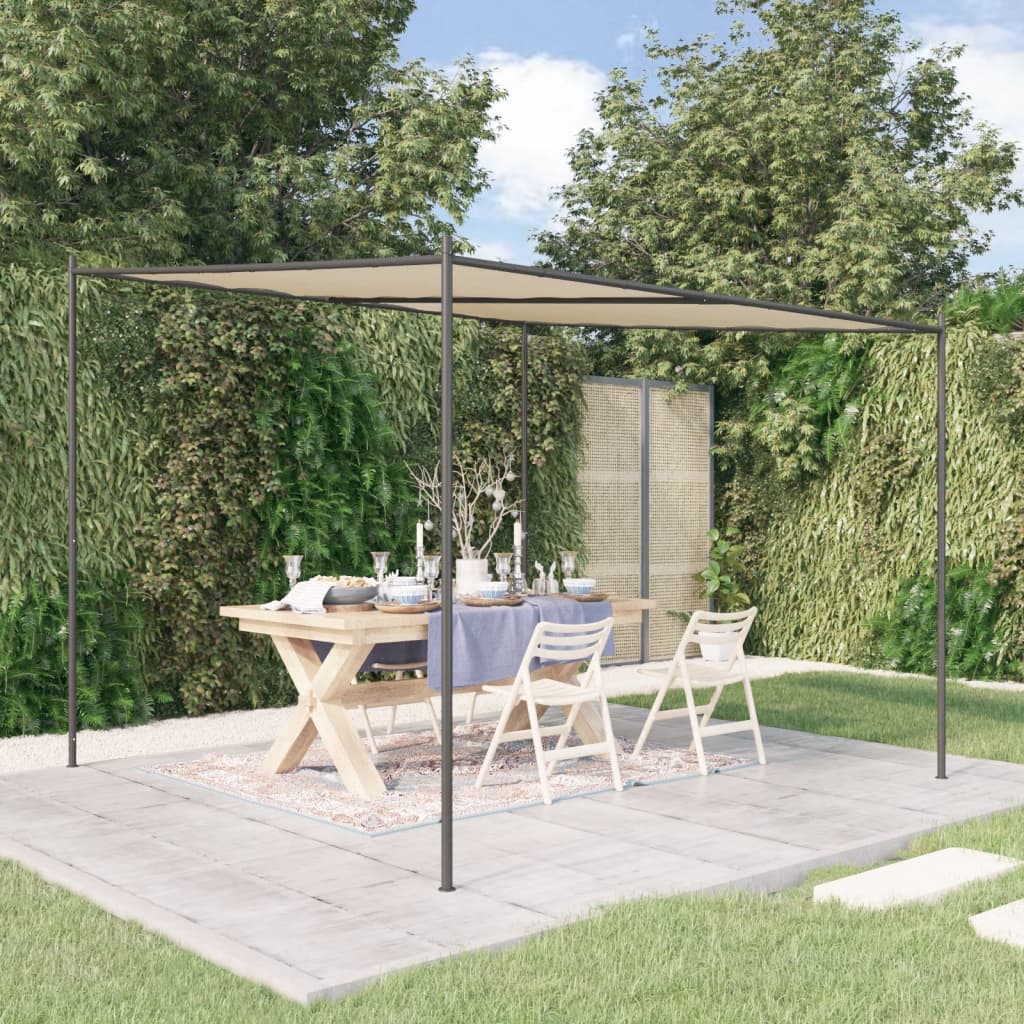 Gazebo Beige 3x3 m 180 g/m² Tessuto e Acciaio - homemem39