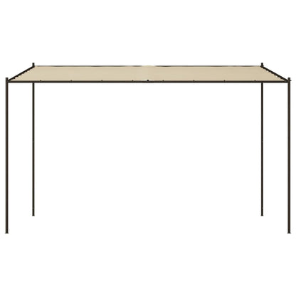 Gazebo Beige 4x4 m 180 g/m² Tessuto e Acciaio - homemem39