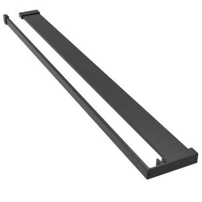 Mensola Doccia a Parete per Doccia Walk-in Nera 80 cm Alluminio - homemem39