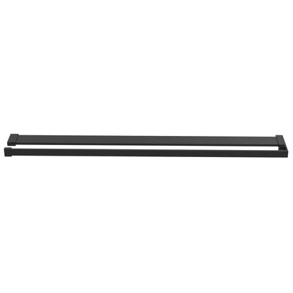 Mensola Doccia a Parete per Doccia Walk-in Nera 80 cm Alluminio - homemem39