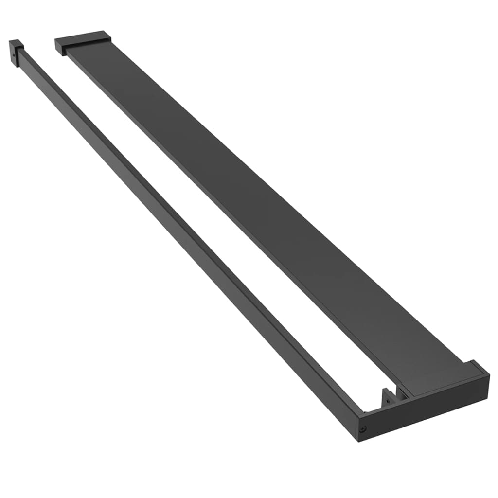 Mensola Doccia a Parete per Doccia Walk-in Nera 90 cm Alluminio - homemem39