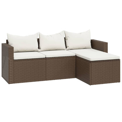 Set Mobili da Giardino Marrone in Polyrattan - homemem39