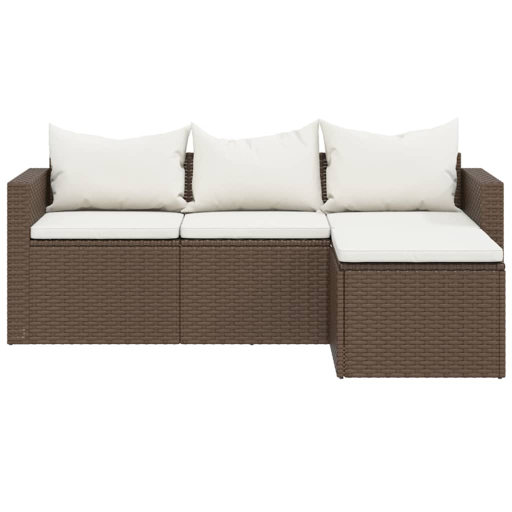 Set Mobili da Giardino Marrone in Polyrattan - homemem39