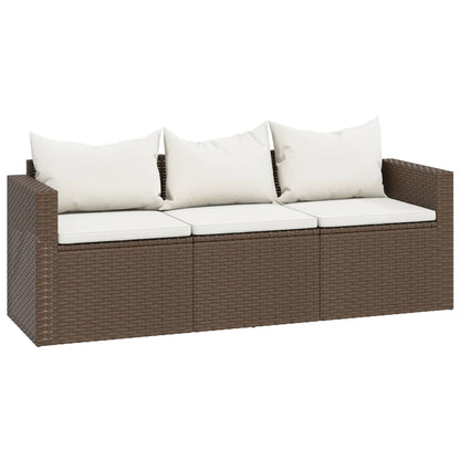 Set Mobili da Giardino Marrone in Polyrattan - homemem39