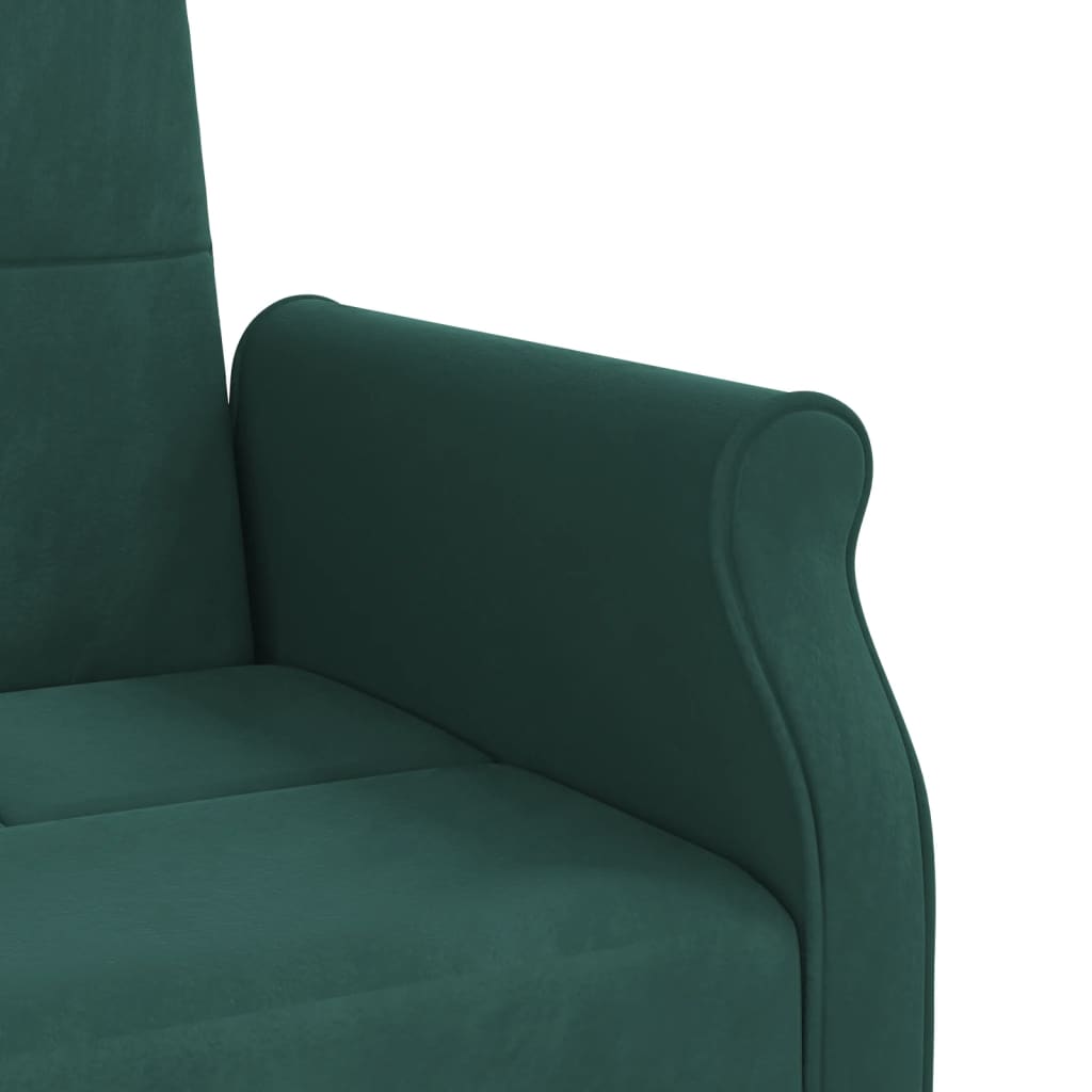 Divano Letto con Cuscini Verde Scuro in Velluto - homemem39