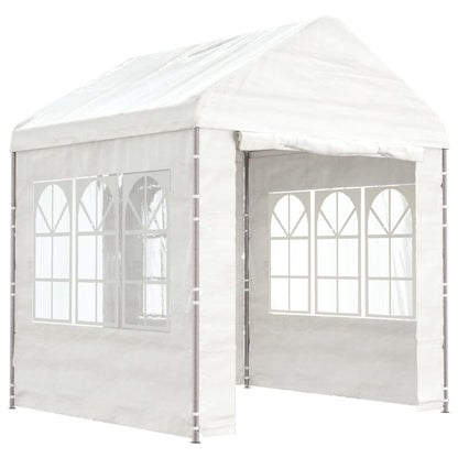 Gazebo con Tetto Bianco 2,28x2,23x2,69 m in Polietilene - homemem39