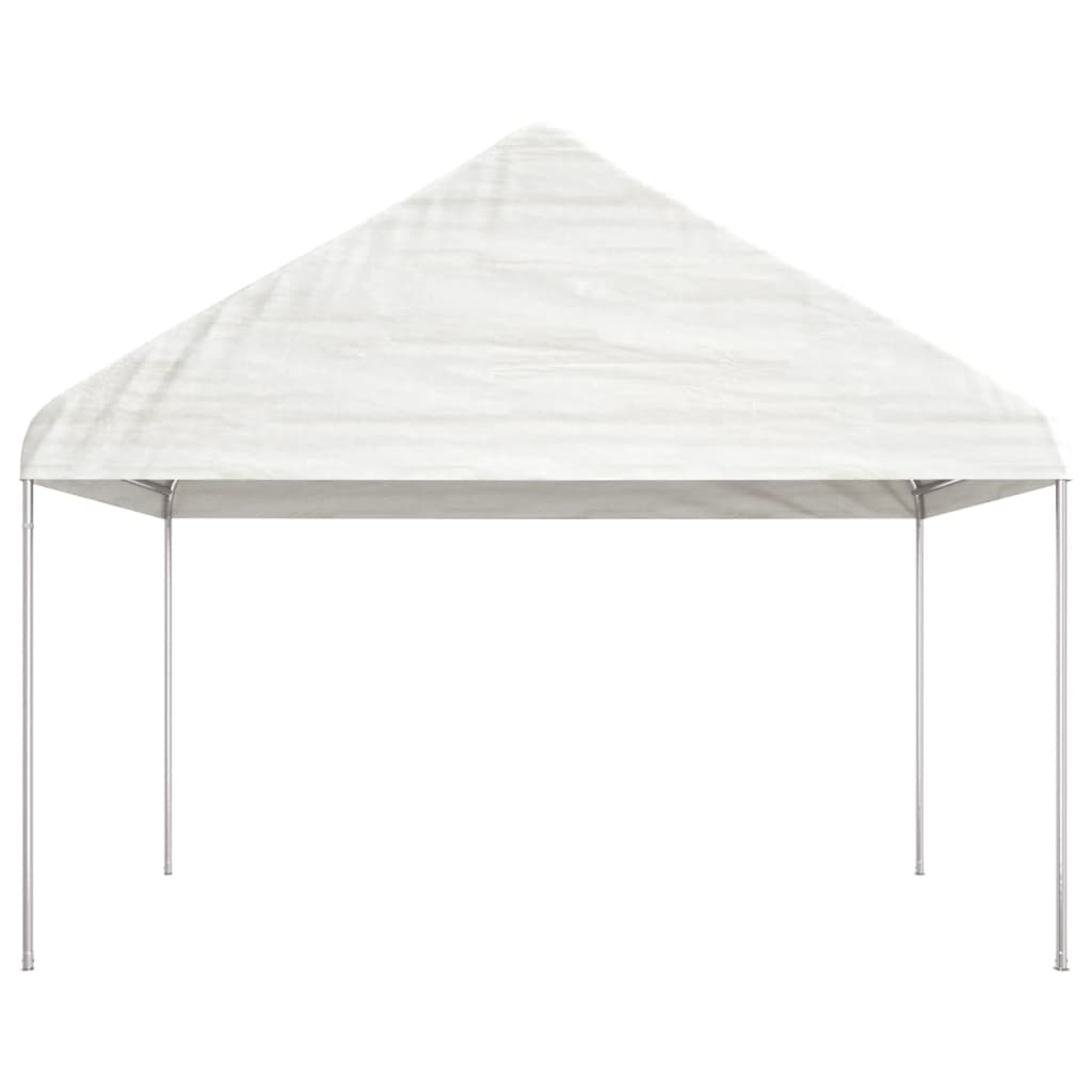 vidaXL Gazebo con Tetto Bianco 4,08x2,23x3,22 m in Polietilene - homemem39