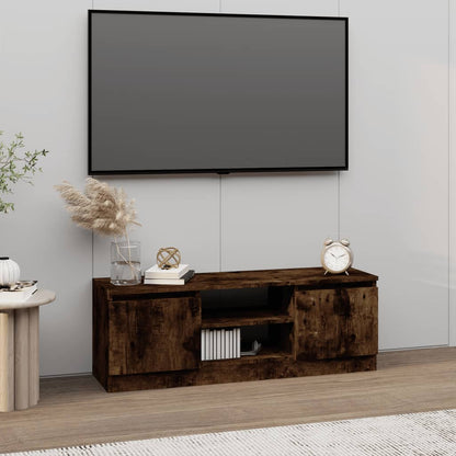 Mobile Porta TV con Anta Rovere Fumo 102x30x36 cm - homemem39