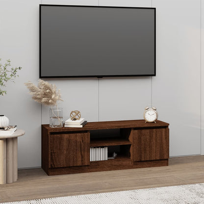 Mobile Porta TV con Anta Rovere Marrone 102x30x36 cm - homemem39