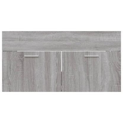 Set Mobili da Bagno 2 pz Grigio Sonoma in Legno Multistrato - homemem39