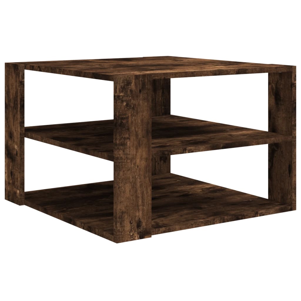 Tavolino da Salotto Rovere Fumo 60x60x40 cm Legno Multistrato - homemem39