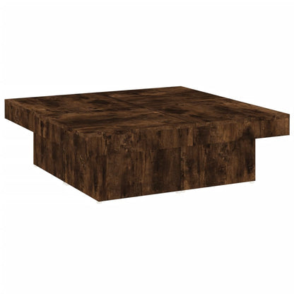 Tavolino da Salotto Rovere Fumo 90x90x28 cm Legno Multistrato - homemem39