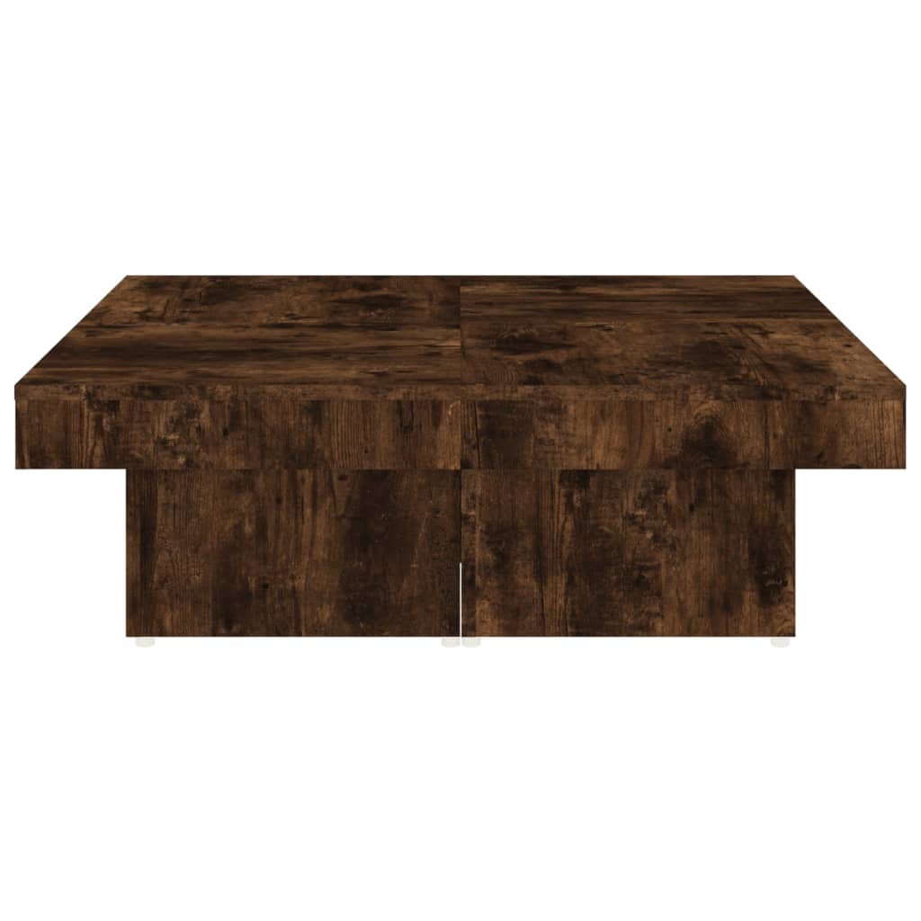 Tavolino da Salotto Rovere Fumo 90x90x28 cm Legno Multistrato - homemem39