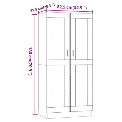 Armadio Grigio Sonoma 82,5x51,5x180 cm in Legno Multistrato - homemem39