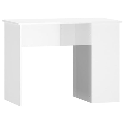 Scrivania Bianco Lucido 100x55x75 cm in Legno Multistrato - homemem39