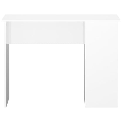 Scrivania Bianco Lucido 100x55x75 cm in Legno Multistrato - homemem39