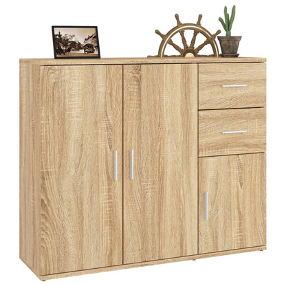 Credenza Rovere Sonoma 91x29,5x75 cm in Legno Multistrato - homemem39