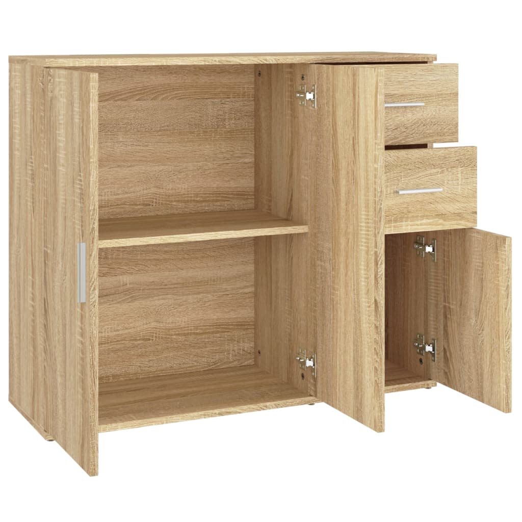 Credenza Rovere Sonoma 91x29,5x75 cm in Legno Multistrato - homemem39