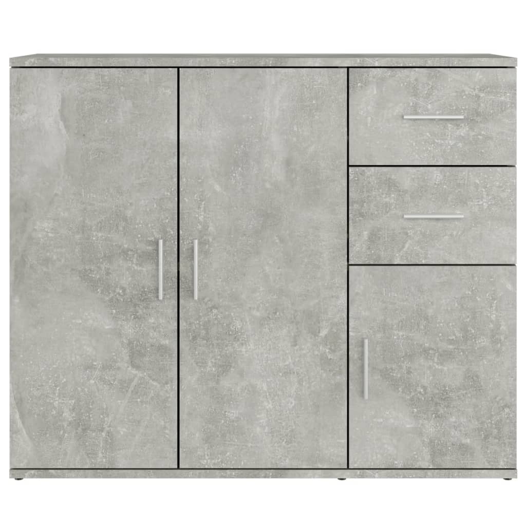 Credenza Grigio Cemento 91x29,5x75 cm in Legno Multistrato - homemem39