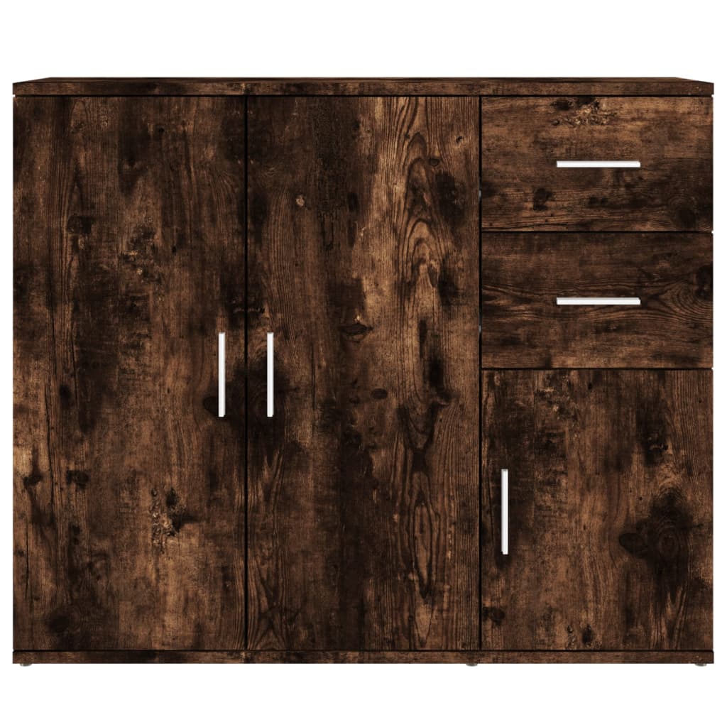 Credenza Rovere Fumo 91x29,5x75 cm in Legno Multistrato - homemem39