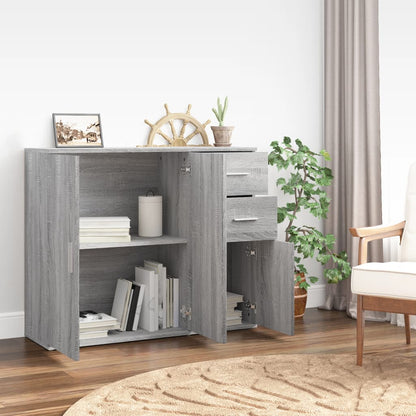 Credenza Grigio Sonoma 91x29,5x75 cm in Legno Multistrato - homemem39