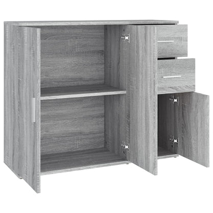 Credenza Grigio Sonoma 91x29,5x75 cm in Legno Multistrato - homemem39