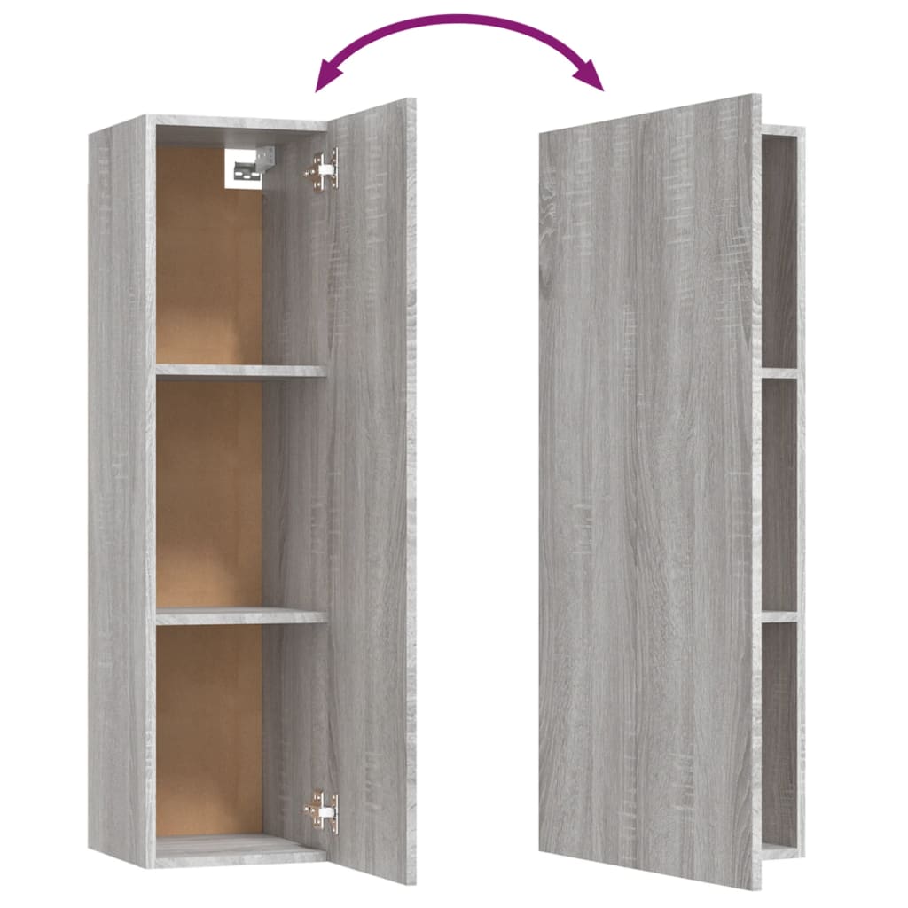 Mobile Porta TV a Parete Grigio Sonoma 30,5x30x110 cm - homemem39